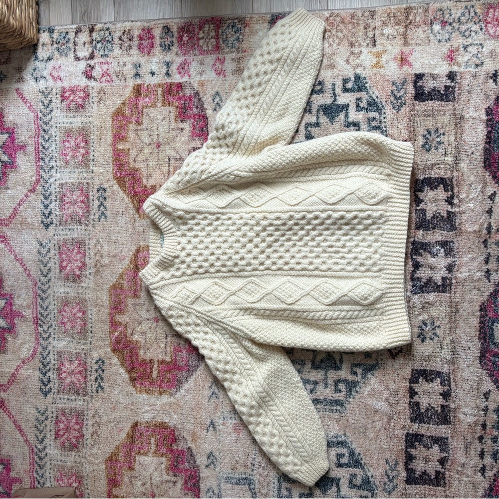 Cozy Cream Cable Knit Sweater